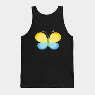 Yellow and Blue Butterfly Tank Top